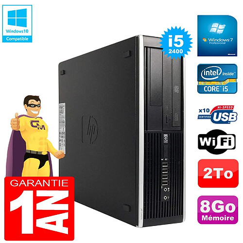 PC HP Compaq Pro 6300 SFF I5-2400 RAM 8Go Disque 2To Graveur DVD Wifi W7 · Occasion