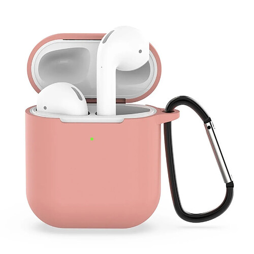 Wewoo Coque Ecouteurs sans fil en silicone anti-choc pour Apple AirPods 1/2 rose