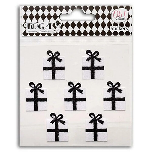 TOGA Stickers cadeaux noirs & blancs