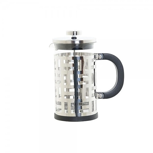 Look & Feel Cafetière à Piston DKD Home Decor Noir Acier inoxydable Argent Verre Borosilicaté (600 ml)