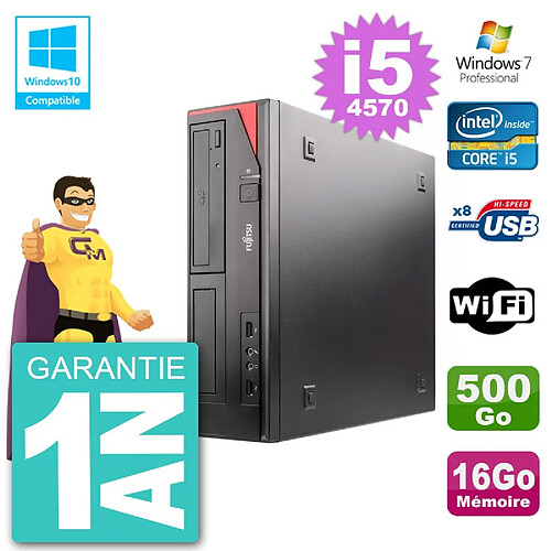 PC Fujitsu Esprimo E520 DT i5-4570 RAM 16Go Disque Dur 500Go Graveur DVD Wifi W7 · Occasion