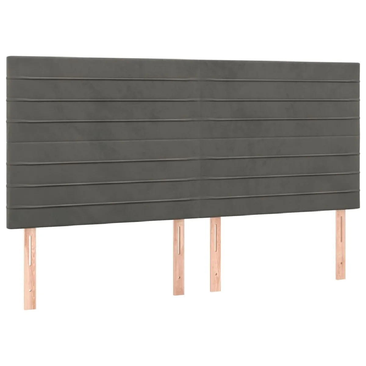 Maison Chic Lot de 4 Têtes de lit design pour chambre - Décoration de lit Gris foncé 90x5x78/88 cm Velours -MN10932