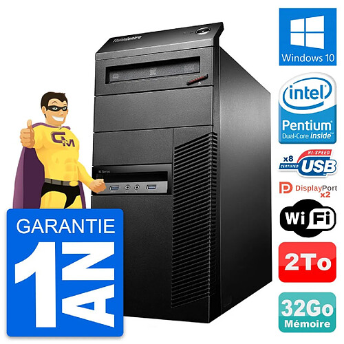 PC Tour Lenovo ThinkCentre M93p Intel G3220 RAM 32Go Disque 2To Windows 10 Wifi · Occasion