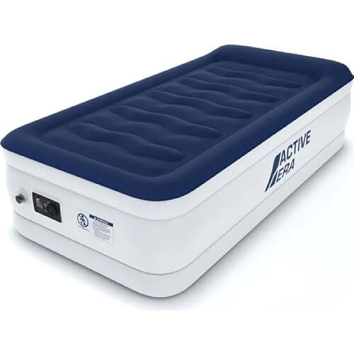 AB-S2-EU Matelas Gonflable Imperméable Gonfleur Electrique Camping 1 Personne Blanc