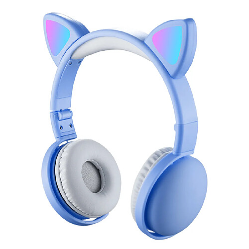 LED Cat Ear Headphones RGB Color Bluetooth 5.0 Casques antibruit Pliable Adultes Enfants Écouteurs avec Micro