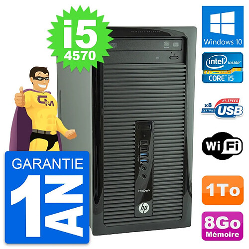 PC Tour HP ProDesk 400 G1 Intel Core i5-4570 RAM 8Go Disque 1To Windows 10 Wifi · Occasion