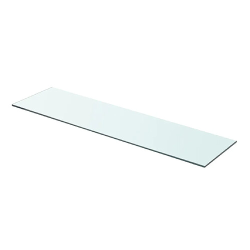 vidaXL Panneau pour étagère Verre transparent 80 x 20 cm