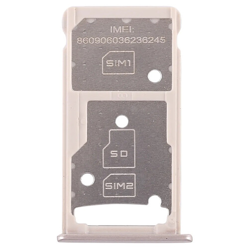 Wewoo Tiroir de Carte SIM Plateau SIM + SIM / Micro SD pour Huawei Honor 5c Or