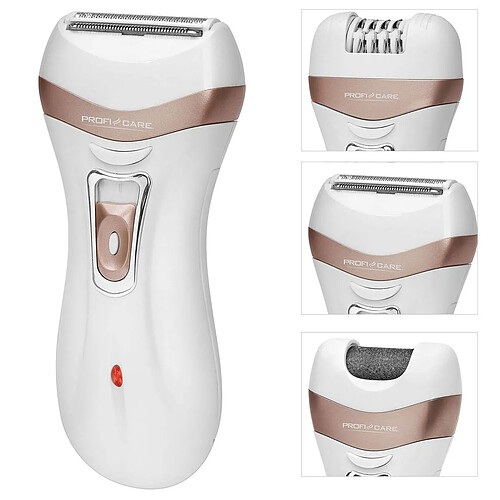 Coffret Epilateur Electrique Femme, Elimination des callosités et des cors, 600 , Blanc, Proficare, LBS 3002