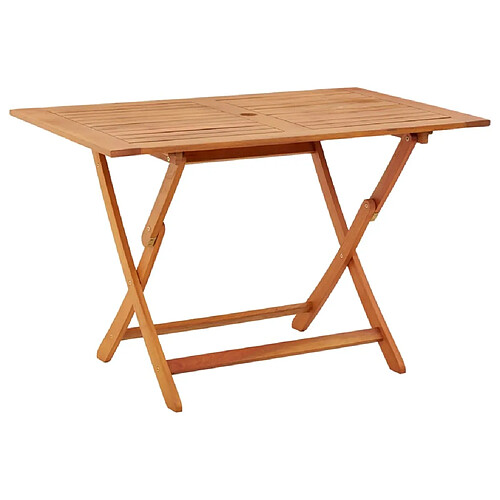 vidaXL Table pliable de jardin 120x70x75 cm bois d'eucalyptus solide