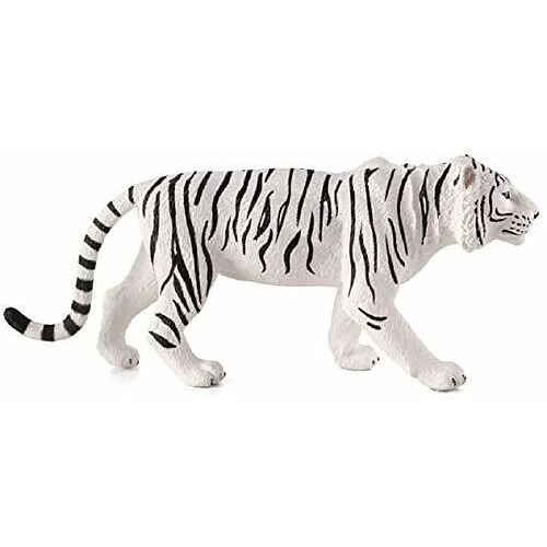 MOJO White Tiger RAplique rAaliste de jouet animalier international Figurine peinte A la main