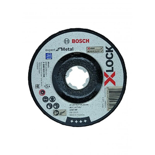 Bosch Disque à ébarber métal moyeu déporté Xlock 125x6 mm boîte de 10 disques