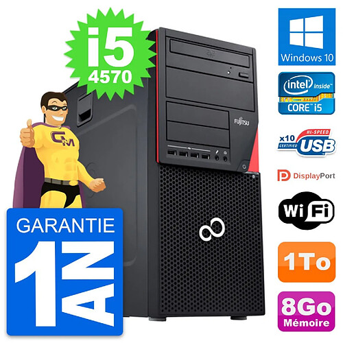 PC Tour Fujitsu Esprimo P720 Intel i5-4570 RAM 8Go Disque 1To Windows 10 Wifi · Occasion