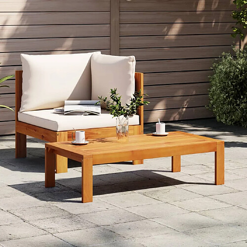 vidaXL Salon de jardin avec coussins 2 pcs bois massif acacia