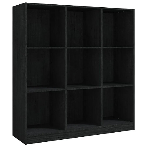 Maison Chic Armoire de livres - Bibliothèque - Séparateur de pièce Noir 104x33,5x110cm Pin massif -GKD61954