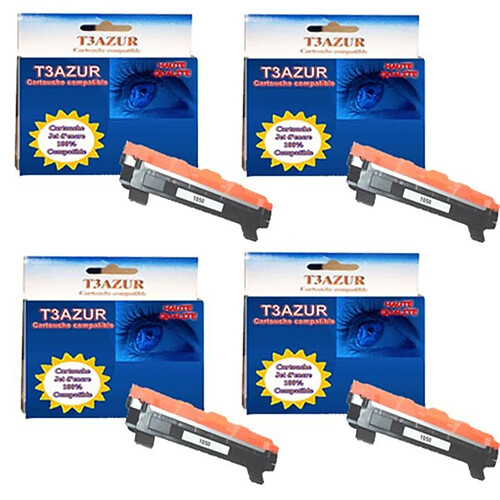 T3Azur TN1050 - Lot de 4 Toner Laser compatible pour Brother HL-1110 / HL 1110