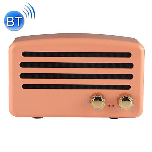 Wewoo Enceinte Bluetooth Orange Haut-Parleur Stéréo Portable Sans Fil V4.2 avec Cordon, Microphone Intégré, Appels Mains Libres & Carte TF & AUX IN & FM, Distance Bluetooth: 10m