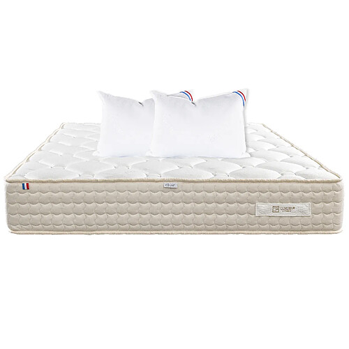 LUXURY LITERIE Matelas 140x190 cm, Sublime, 20 cm, mémoire de forme, ferme, face été/hiver + 2 oreillers