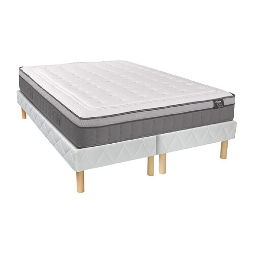 Vente-Unique Ensemble 180 x 200 cm sommier + matelas ressorts ensachés 7 zones et mémoire de forme ASGARD de YSMÉE ép.30cm - ASGARD de YSMÉE