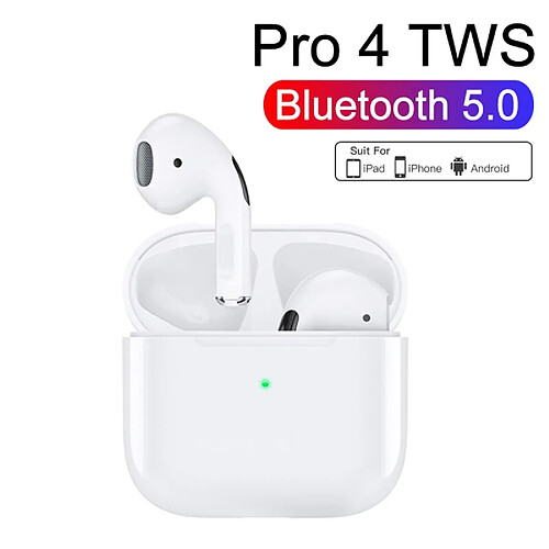 GUPBOO Écouteurs sans fil Pro4 TWS Bluetooth 5.0 Mini écouteurs intra-auriculaires avec étui de charge Casque mains libres sport pour smartphone