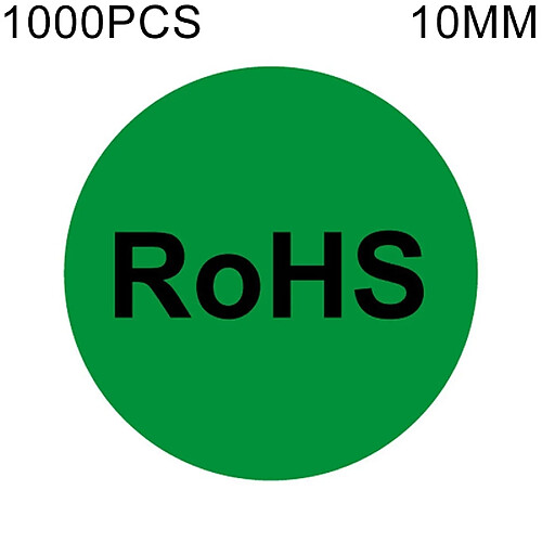 Wewoo Autocollant RoHS de forme ronde1000 PCSdiamètre 10mm