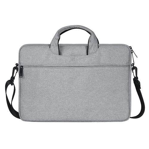 Wewoo Sacoche ST01S Oxford étanche en tissu Caché Bandoulière Portable Sac à pour ordinateur 14,1 pouces Gris clair