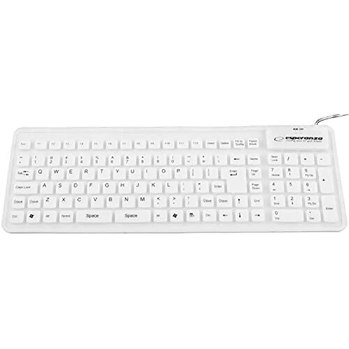 Esperanza Clavier étanche et flexible EK126W (Blanc)