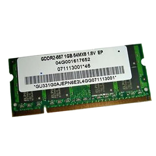 1Go RAM PC Portable UNIFOSA GU331G0AJEPN6E2L4GG PC2-5300U SODIMM DDR2 667MHz CL5 · Occasion