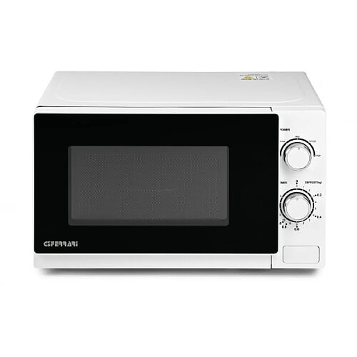 G3Ferrari G1002900 Four Micro-Onde Minuterie de Cuisson Mécanique 20L 1050W Acier Blanc