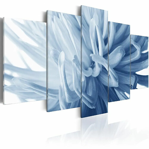 Paris Prix Tableau Imprimé Dahlia Bleu 50 x 100 cm