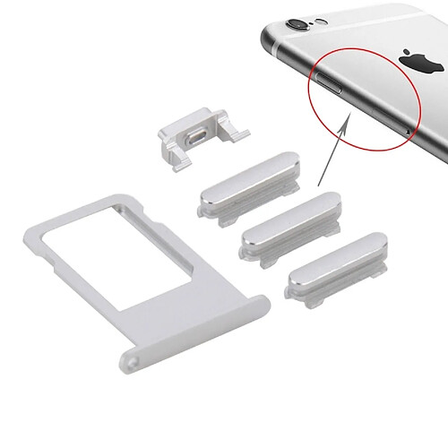 Wewoo Pour iPhone 6s Plus Argent pièce détachée remplacement de la carte