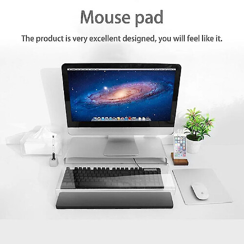 Universal Aluminium Muismat Metal Gaming Mouse Mat Mousepad avec un cuir PU anit-slip