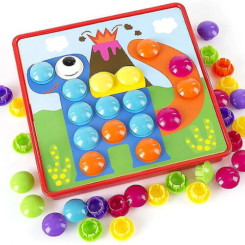 Universal Puzzle tridimensionnel pour enfants jouets boutons colorés assemblage champignon ongles kit bébé puzzle créatif