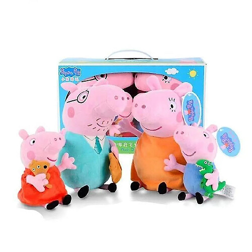 Universal Peppa Pig George Family Peluche - Peppa Pig Poupée remplie de cochon décoration de fête (19-30 cm)