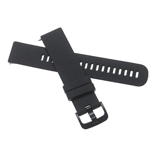 vhbw bracelet compatible avec Garmin Venu SQ montre connectée - 12,1 + 9,2 cm silicone noir