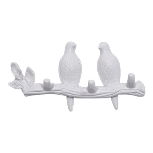 Creative Birds Mural Art Hanger Cap Holder Stockage Décor À La Maison Cadeau Blanc 2 Oiseau