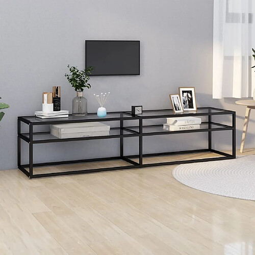 Maison Chic Meuble TV scandinave - Banc TV pour salon Transparent 180x40x40,5 cm Verre trempé -MN93678