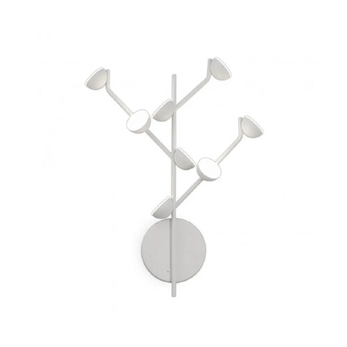 Luminaire Center Applique LED intégré Adn blanc 8 ampoules 8,6cm