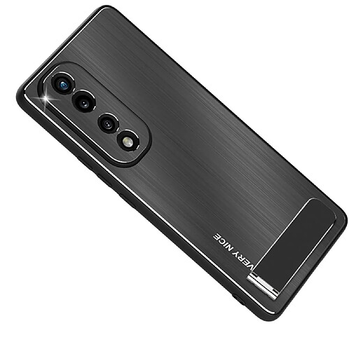 Bumper en alliage d'aluminium anti-chute avec béquille pour votre Honor 70 Pro 5G - noir