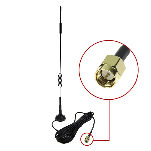 Wewoo Antenne 7dBi SMA Connecteur Mâle Gain Haut 4G LTE CPRS GSM 2.4G WCDMA 3G Réception de Réseau Adaptateur