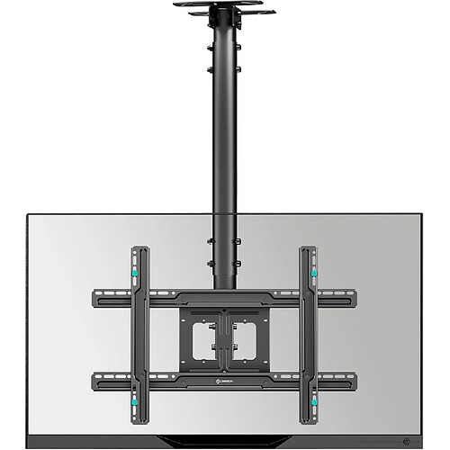 ONKRON Support TV Plafond Telescopique pour 32" - 80" TV Ecran, Support Television Plafond de 68 kg - Bras Articule TV Plafond VESA 100x100 - 600x400/Plafond Support TV Inclinable Pivotant N1L-B Noir