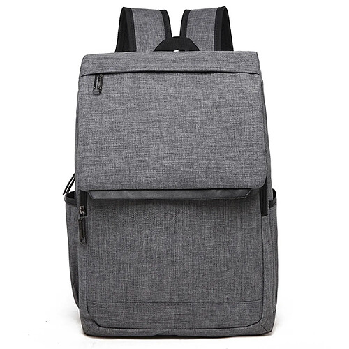 Wewoo Sacoche pour ordinateur portable gris MacBook 15,6 pouces et moins, Samsung, Lenovo, Sony, DELL Alienware, CHUWI, ASUS, HP étudiants, taille: 42x30x12cm, en toile multifonction Sac à dos à bandoulière universel