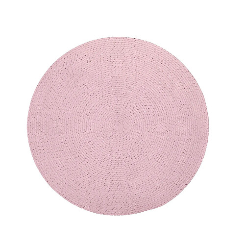 Urban Living Tapis rond effet corde enfant Judy - Diam. 90 cm - Rose et filament doré