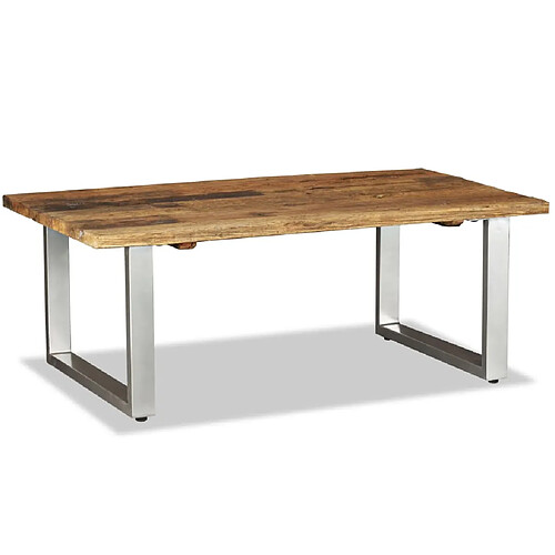 vidaXL Table basse Bois de récupération massif 100x60x38 cm