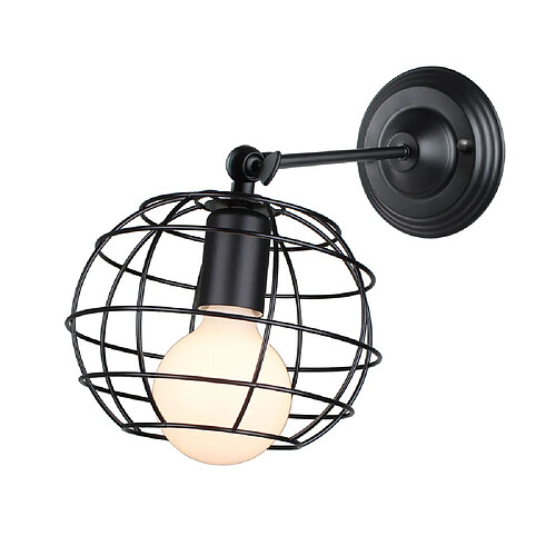 Stoex Applique mural vintage industrielle design forme cage lampe de plafond métal luminaire pour Salon Chambre Salle à manger (sans