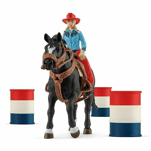 Poupée Schleich Cowgirl Barrel Racing Fun