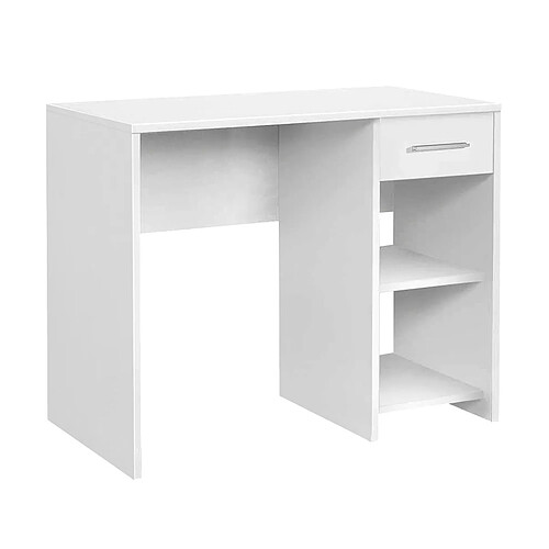 Pegane Table de bureau, meuble du bureau coloris blanc - longueur 90 x profondeur 52 cm