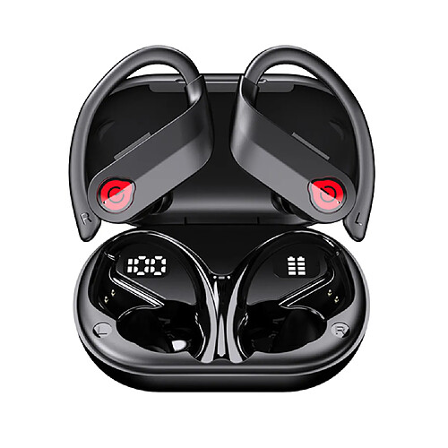 Écouteurs Bluetooth Écouteurs sans fil Sports, 120H de temps de lecture Over-Ear Bluetooth 5.3 Écouteurs avec contour d'oreille Casque sans fil Affichage LED Entraînement Audifonos Bluetooth inalambricos pour Samsung Android