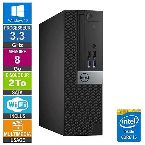 Dell Optiplex 5040 SFF i5-6400 3.30GHz 8Go/2To Wifi W10 · Reconditionné