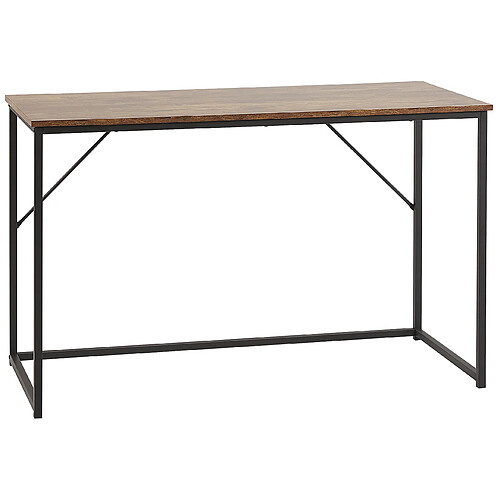 Beliani Bureau 120 x 55 cm bois foncé PEMBRO